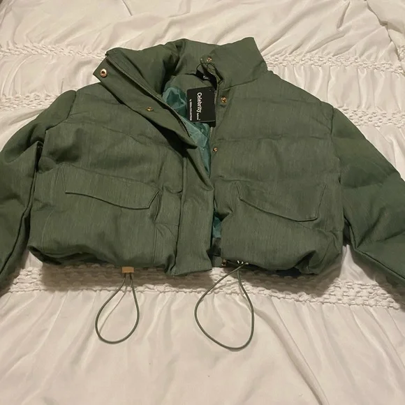 Olive Puffer Jacket - Picture 1 of 2